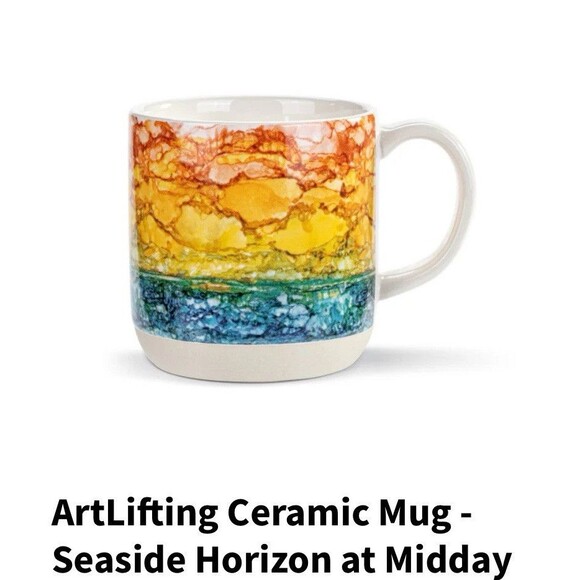 DEMDACO Seaside Horizon at Midday Dale Wayne Artlifting Stoneware Mug Cup NWT - Picture 11 of 11